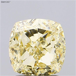 Picture of Lab Grown Diamond 2.04 Carats, CUSHION MODIFIED with  Cut, Fancy Yellow Color, VVS2 Clarity and Certified by IGI