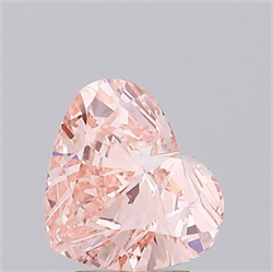 Picture of Lab Grown Diamond 3.00 Carats, Heart with  Cut, Fancy Intense Pink Color, VS2 Clarity and Certified by IGI