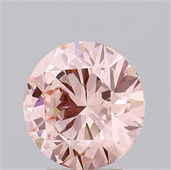 Picture of Lab Grown Diamond 2.79 Carats, Round with Ideal Cut, Fancy Vivid Pink Color, VS1 Clarity and Certified by IGI
