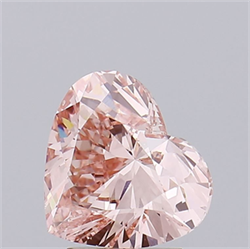 Picture of Lab Grown Diamond 2.97 Carats, Heart with  Cut, Fancy Intense Pink Color, VS2 Clarity and Certified by IGI