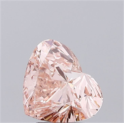Picture of Lab Grown Diamond 2.64 Carats, Heart with  Cut, Fancy Pink Color, VVS2 Clarity and Certified by IGI