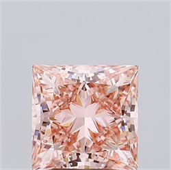 Picture of Lab Grown Diamond 3.56 Carats, Princess with  Cut, Fancy Vivid Pink Color, VS1 Clarity and Certified by IGI