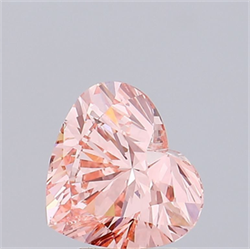 Picture of Lab Grown Diamond 3.00 Carats, Heart with  Cut, Fancy Vivid Pink Color, VS2 Clarity and Certified by IGI