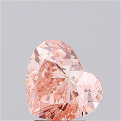 Picture of Lab Grown Diamond 2.64 Carats, Heart with  Cut, Fancy Vivid Pink Color, VS2 Clarity and Certified by IGI