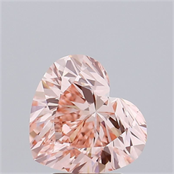 Picture of Lab Grown Diamond 3.19 Carats, Heart with  Cut, Fancy Intense Pink Color, VS1 Clarity and Certified by IGI