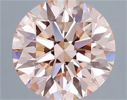 Picture of Lab Grown Diamond 1.53 Carats, Round with Ideal Cut, Fancy Intense Pink Color, VS1 Clarity and Certified by IGI