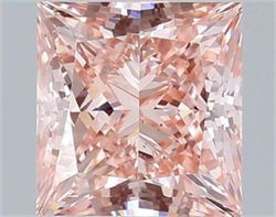 Picture of Lab Grown Diamond 1.93 Carats, Princess with  Cut, Fancy Intense Pink Color, VS1 Clarity and Certified by IGI
