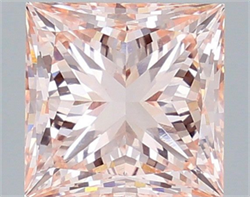 Picture of Lab Grown Diamond 3.01 Carats, Princess with  Cut, Fancy Intense Pink Color, VVS2 Clarity and Certified by IGI