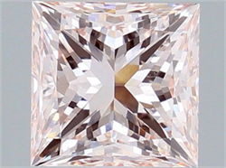 Picture of Lab Grown Diamond 3.00 Carats, Princess with  Cut, Fancy Intense Pink Color, VVS2 Clarity and Certified by IGI