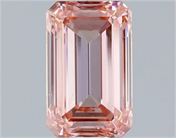 Picture of Lab Grown Diamond 1.51 Carats, Emerald with  Cut, Fancy Vivid Pink Color, VS1 Clarity and Certified by IGI