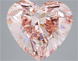 Picture of Lab Grown Diamond 10.00 Carats, Heart with  Cut, Fancy Vivid Pink Color, VS2 Clarity and Certified by IGI