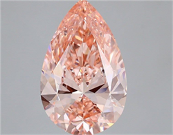 Picture of Lab Grown Diamond 5.00 Carats, Pear with  Cut, Fancy Vivid Pink Color, VS1 Clarity and Certified by IGI