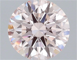 Picture of Lab Grown Diamond 1.54 Carats, Round with Ideal Cut, Fancy Pink Color, VVS2 Clarity and Certified by IGI