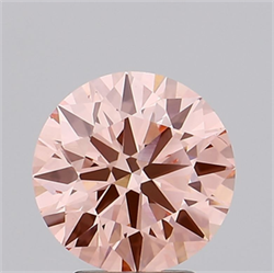 Picture of Lab Grown Diamond 3.00 Carats, Round with Ideal Cut, Fancy Vivid Pink Color, VS2 Clarity and Certified by IGI