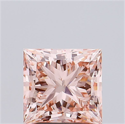 Picture of Lab Grown Diamond 2.96 Carats, Princess with  Cut, Fancy Vivid Pink Color, VVS2 Clarity and Certified by IGI