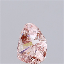 Picture of Lab Grown Diamond 2.76 Carats, Heart with  Cut, Fancy Intense Pink Color, VS1 Clarity and Certified by IGI