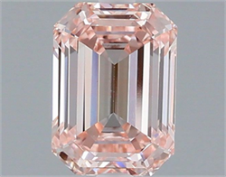 Picture of Lab Grown Diamond 1.42 Carats, Emerald with  Cut, Fancy Intense Pink Color, VS2 Clarity and Certified by IGI