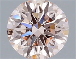Picture of Lab Grown Diamond 2.00 Carats, Round with Ideal Cut, Fancy Pink Color, VS2 Clarity and Certified by IGI