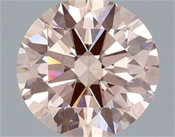 Picture of Lab Grown Diamond 2.00 Carats, Round with Ideal Cut, Fancy Intense Pink Color, VS1 Clarity and Certified by IGI
