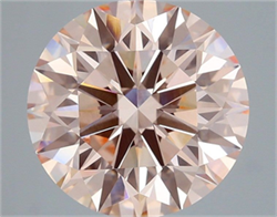 Picture of Lab Grown Diamond 5.01 Carats, Round with Ideal Cut, Fancy Intense Pink Color, VS1 Clarity and Certified by IGI