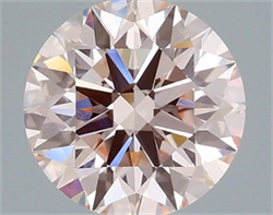 Picture of Lab Grown Diamond 1.55 Carats, Round with Ideal Cut, Fancy Pink Color, VS1 Clarity and Certified by IGI