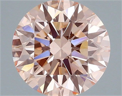 Picture of Lab Grown Diamond 1.51 Carats, Round with Ideal Cut, Fancy Intense Pink Color, VVS2 Clarity and Certified by IGI