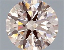 Picture of Lab Grown Diamond 1.52 Carats, Round with Ideal Cut, Fancy Pink Color, VS1 Clarity and Certified by IGI