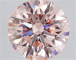 Picture of Lab Grown Diamond 2.00 Carats, Round with Ideal Cut, Fancy Intense Pink Color, VVS2 Clarity and Certified by IGI