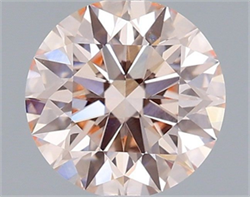 Picture of Lab Grown Diamond 1.74 Carats, Round with Ideal Cut, Fancy Light Pink Color, VVS2 Clarity and Certified by IGI
