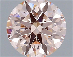 Picture of Lab Grown Diamond 1.51 Carats, Round with Ideal Cut, Fancy Pink Color, VVS2 Clarity and Certified by IGI