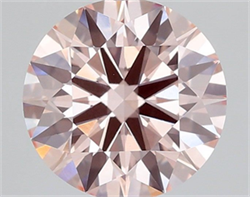 Picture of Lab Grown Diamond 1.51 Carats, Round with Ideal Cut, Fancy Intense Pink Color, VVS2 Clarity and Certified by IGI