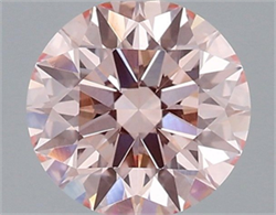 Picture of Lab Grown Diamond 1.53 Carats, Round with Ideal Cut, Fancy Vivid Pink Color, VS1 Clarity and Certified by IGI