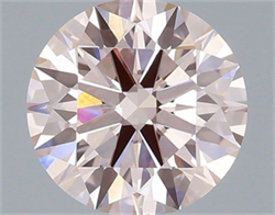 Picture of Lab Grown Diamond 1.50 Carats, Round with Ideal Cut, Fancy Pink Color, VS1 Clarity and Certified by IGI