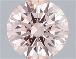 Picture of Lab Grown Diamond 2.01 Carats, Round with Ideal Cut, Fancy Vivid Pink Color, VVS2 Clarity and Certified by IGI