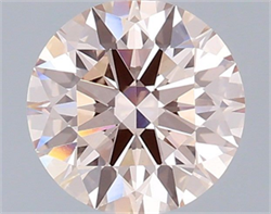Picture of Lab Grown Diamond 1.54 Carats, Round with Ideal Cut, Fancy Pink Color, VS1 Clarity and Certified by IGI
