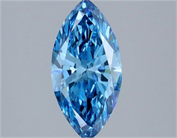 Picture of Lab Grown Diamond 1.52 Carats, Marquise with  Cut, Fancy Vivid Blue Color, VVS2 Clarity and Certified by IGI