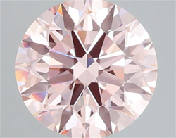 Picture of Lab Grown Diamond 2.05 Carats, Round with Ideal Cut, Fancy Intense Pink Color, VS1 Clarity and Certified by IGI