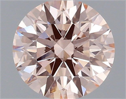Picture of Lab Grown Diamond 1.51 Carats, Round with Ideal Cut, Fancy Pink Color, VVS2 Clarity and Certified by IGI