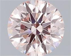 Picture of Lab Grown Diamond 1.55 Carats, Round with Ideal Cut, Fancy Pink Color, VVS2 Clarity and Certified by IGI