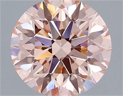 Picture of Lab Grown Diamond 1.52 Carats, Round with Ideal Cut, Fancy Intense Pink Color, VS1 Clarity and Certified by IGI