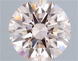 Picture of Lab Grown Diamond 1.70 Carats, Round with Ideal Cut, Fancy Pink Color, VVS2 Clarity and Certified by IGI