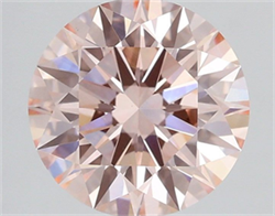 Picture of Lab Grown Diamond 2.03 Carats, Round with Ideal Cut, Fancy Intense Pink Color, VS1 Clarity and Certified by IGI