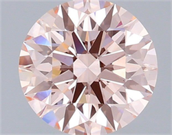 Picture of Lab Grown Diamond 1.55 Carats, Round with Ideal Cut, Fancy Intense Pink Color, VS2 Clarity and Certified by IGI