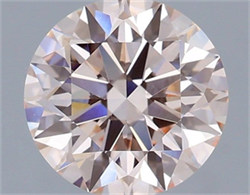 Picture of Lab Grown Diamond 2.01 Carats, Round with Ideal Cut, Fancy Light Pink Color, VS1 Clarity and Certified by IGI