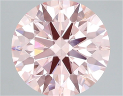 Picture of Lab Grown Diamond 2.02 Carats, Round with Ideal Cut, Fancy Intense Pink Color, VS1 Clarity and Certified by IGI