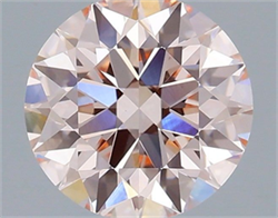 Picture of Lab Grown Diamond 2.05 Carats, Round with Ideal Cut, Fancy Pink Color, VS1 Clarity and Certified by IGI