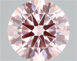 Picture of Lab Grown Diamond 1.50 Carats, Round with Ideal Cut, Fancy Intense Pink Color, VS2 Clarity and Certified by IGI