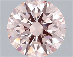 Picture of Lab Grown Diamond 1.54 Carats, Round with Ideal Cut, Fancy Vivid Pink Color, VS1 Clarity and Certified by IGI