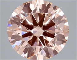 Picture of Lab Grown Diamond 5.02 Carats, Round with Ideal Cut, Fancy Intense Pink Color, VVS2 Clarity and Certified by IGI