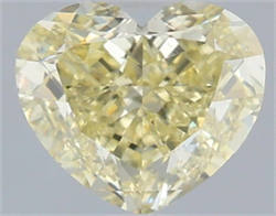 Picture of Lab Grown Diamond 2.00 Carats, Heart with  Cut, Fancy Yellow Color, VS1 Clarity and Certified by IGI